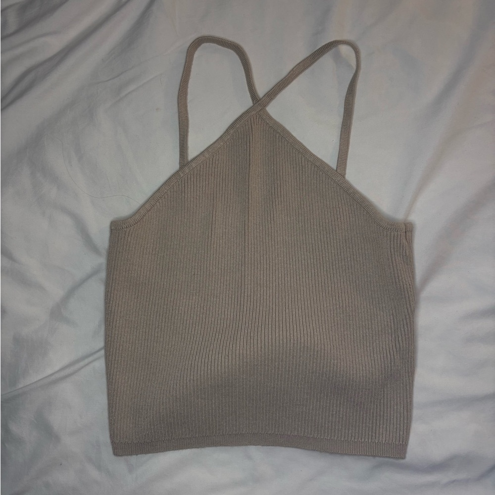 H&M Brown Ribbed Camisole